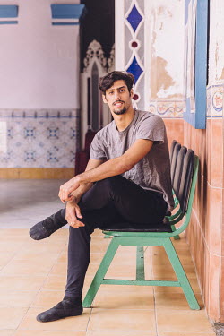 Adrian Sanchez (21), a dancer (first soloist) at the Ballet Nacional de Cuba, photographed at the company's rehearsal studios.