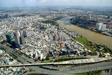 An aerial view of Ho Chi Min City.
