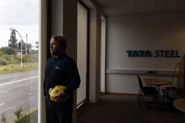 Daniel Williams, a worker at the Tata Steelworks, in the company's training centre at the Port Talbot site. The Welsh facility is the sister company of Koninklijke Hoogovens and both plants are under...