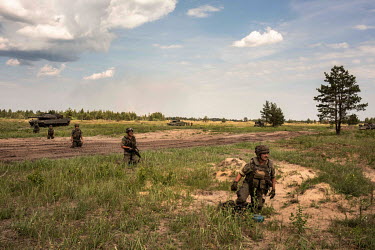NATO ground forces conduct military exercises at the Adazi military base.