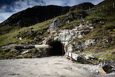 The entrance to the Cononish Gold Mine, which is being excavated on the borders of Loch Lomond and the Trossachs National Park, and is set to become the United Kingdom's first working gold mine.