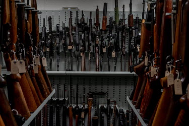 The Gun collection room at the National Ballistics Intelligence Service.