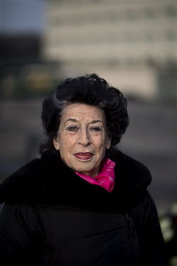 Journalist and activist Lea Rosh during a ceremony to commemorate the victims of the Holocaust at the Holocaust Memorial (Memorial to the Murdered Jews of Europe) on the 75th anniversary of the libera...