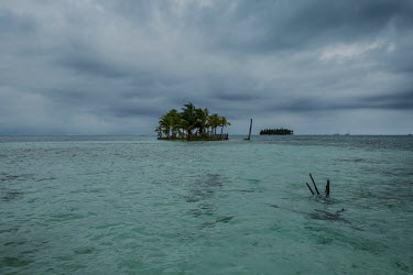 Low lying islands in the San Blas Archipelago.