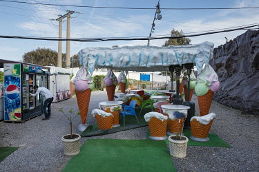 An ice cream parlour near Ain Achir Beach.