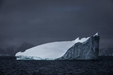 Icebergs float in the sea off the South Orkney Islands.  The Greenpeace ship MY Esperanza is on the final leg of the pole to pole voyage from the Arctic to the Antarctic. The almost year-long voyage i...