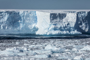 A large iceberg floating in the Southern Ocean between the South Orkney Islands and the South Shetland Islands.  The Greenpeace ship MY Esperanza is on the final leg of the pole to pole voyage from th...