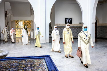 Female students at the Mohammed VI Institute for the training of imams.