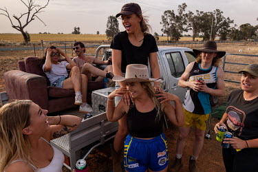 Early partygoers at the Ariah Park Bachelor and Spinster ball.   Known to locals as simply B&S balls, the events are held regularly in rural towns, run by local volunteers, the balls help raise fund...