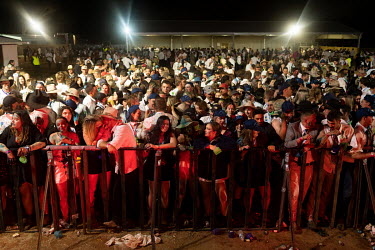 A crowd of partygoers listen to country music bands at the Ariah Park Bachelor and Spinster ball.  Known to locals as simply B&S balls, the events are held regularly in rural towns, run by local vol...