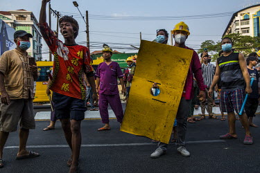 After they were attacked with slingshots by a group of pro-military thugs, including monks, from a monastery known to be linked to the ultra-nationalist Patriotic Association of Myanmar (Ma Ba Tha), l...