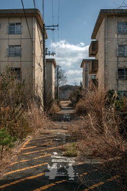 A public housing estate abandoned since March 2011 because of elevated radiation levels.  The entire population of Futaba was evacuated en masse after the Fukushima Daiichi nuclear disaster. Since 201...