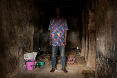 A patient whose has had his ankles shackled in a small dark cell at the Emmanuel Rehabilitation Centre for Mentally Ill People which is run by Miss Mojisola Adeniyi. They treat patients with injectabl...
