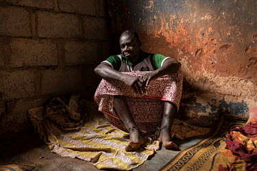 Taofeek Buraimo, who says he doesn't know how old he is at Oke Oloro where he has been since January 2019. He is there being treated for a mental health issue. While being treated there he has had a c...