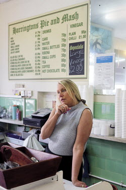 Bev, the owner of Harringtons Pie and Mash.