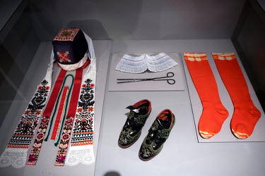 Costumes in the section Escape and expulsion of the Germans on display at the Museum and Documentation Centre of the Foundation Escape, Flight, Expulsion and Reconciliation. The Documentation Centre p...