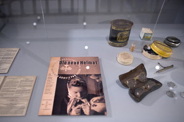Die Neue Heimat magazine on display at the Museum and Documentation Centre of the Foundation Escape, Flight, Expulsion and Reconciliation. The Documentation Centre provides information about the cause...