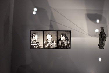 Photos of Czeslawa Kwoka from the Auschwitz Prisoners Register of the section Escape and expulsion of the Germans on display at the Museum and Documentation Centre of the Foundation Escape, Flight, Ex...