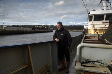 James Wilson, co-owner of Deepdock Ltd, on the company's trawler at Port Penrhyn. Deepdock have been harvesting mussels in the Menai Strait for sale into the EU since the 1990s but new, post-Brexit EU...