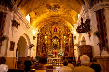 Worshipers in the Sanctuary Church of Our Lady of Africa in the Spanish exclave of Ceuta.