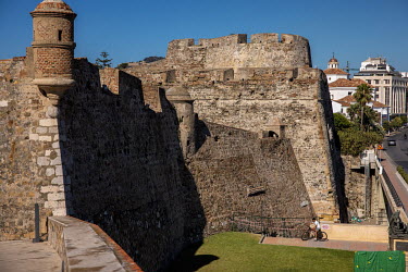 The old city walls in the Spanish exclave of Ceuta.