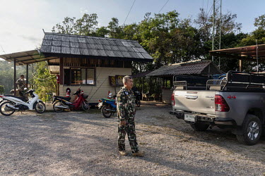 Park ranger Somporn Chaikarn, at a checkpoint in Khao Yai National Park.