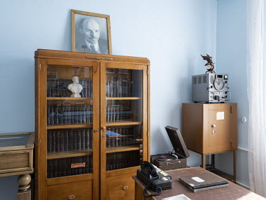 The office of nuclear physicist Igor Kurchatov, father of the Soviet atom bomb, at the Semipalatinsk Nuclear Test Site Museum. From 1949 until 1991 the Soviet government conducted 456 nuclear tests at...