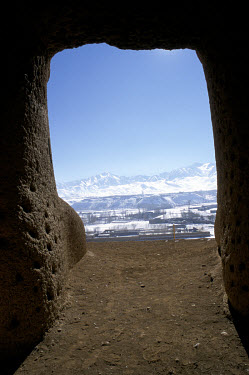 View from the cliff where the Bamiyan Buddhas were located. The Buddhas were destroyed by the Taliban in 2001.
