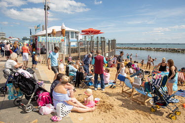 The beach at Southend-on-Sea, a popular destination for people from London and Essex.