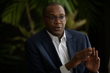 Tanguy Gaouma, the head of Gabon's National Climate Council. Gabon is looking to refocus its national economy to sustainable forestry due to declining oil reserves. The Congo Basin rain forest covers...