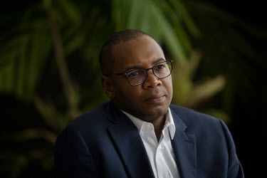Tanguy Gaouma, the head of Gabon's National Climate Council. Gabon is looking to refocus its national economy to sustainable forestry due to declining oil reserves. The Congo Basin rain forest covers...