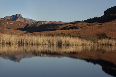 A body of water in the Drakensberg area. There are over 50,000 rock paintings in the Drakensberg area. While it was thought that the Abathwa (Southern San) had been wiped out during the late 19th cent...