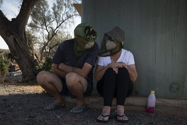 Teresa Young and husband Thomas Young, 76 from Wallaroo in South Australia are stuck on the NSW side of the New South Wales - South Australia border after Covid restrictions lead to the closure of the...