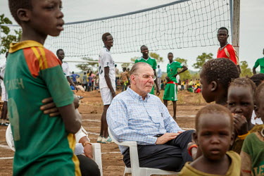Jacques Rogge during a visit to the South Sudanese refugee camps in Gambella Region, Ethiopia. He was the Special Envoy of the Secretary General for Refuge Youth and Sport after he retired as the pres...
