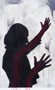 A photograph printed onto cotton and embroidered by the photographer.~~A series of photographs dedicated to Afghan women.~~This image is dedicated to victims of violence and those who killed their vio...