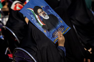 An election rally in Palestine Square for Ebrahim Raisi, was elected president of Iran in a vote held on 18 June 2021.