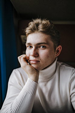 Alexander (20) in a long distance train.   'People here say it is important to have a warm heart and still keep a cool head. These words have often come to my mind since I started my training as a f...