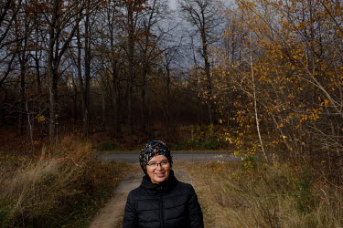 Regina Matulewicz on the outskirts of her town, Krynki, which is closed due to the state of emergency.   Thousands of migrants attempted to cross into Europe along the Poland Belarus border in the aut...