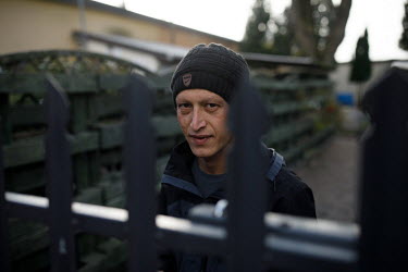 Goran Ali from Iraq, 33 who crossed the border from Belarus, at the centre for migrants in Bialystok. The town is situated near the state of emergency zone by the Belarussian border. Hundreds of migra...