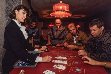 Playing blackjack at the Assol casino, popular with Vladivostok's new 'biznessmen' and the mafia.