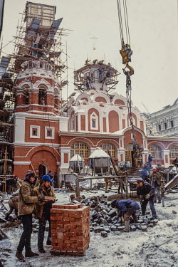 The rebuilding a church on Red Square that was destroyed by Stalin. The Russian Orthodox church had an uncomfortable relationship of compromise with the State during Soviet times but with the collapse...