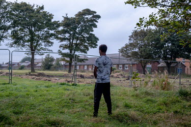 Temesgen Gossaye, an asylum seeker from Ethiopia who is now living at Napier Barracks. The delapidated former Army barracks are being used to house refugees who have been picked up on the English Chan...