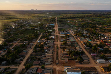 Aerial view of Vila Sudoeste, a small village which works as a support base for most of the invaders of the Trincheira Bacaja Indigenous Territory, because it is located only 5 km from the reserve.