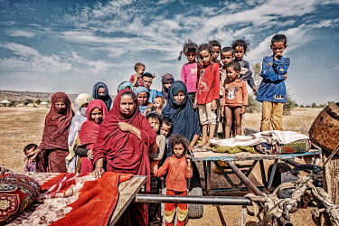Portrait of a large nomadic pastoralist family.