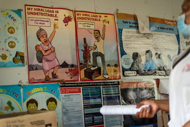 HIV posters in Mobongolwane hospital.
