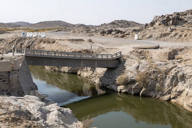 A bridge destroyed a few months earlier by the Taliban to block the road to the Arghana Dam.
