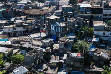 Homes in central Mutsamudu, the main town on the island of Anjouan in the Comoros. Anjouan is the most populous of the islands in the archipelago, and the mountainous terrain means habitable land is o...
