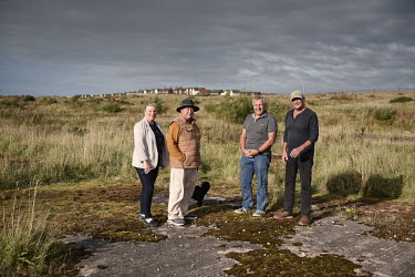 Members of the West Cumbria Mining organisation (l-r) Claire Kellett, David Craddock, John Greasley and Ashley McCarthy on the site of controversial planned new coal mine. West Cumbria Mining hopes to...