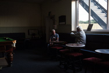 Locals enjoy a night out in the Cambois Social Club which was once a thriving Working Man's Club in the former mining town of Blyth. The former coal mining area of Blyth in the North East of England i...