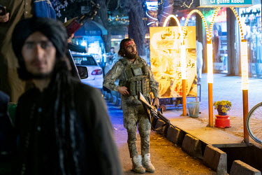 A Taliban security patrol in Shahr-e Naw.
